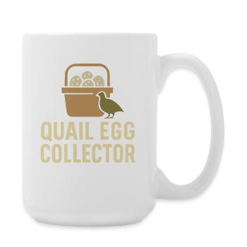 Wachtelhalter Wachtelbauer Hinterhofwachtel - Große Tasse 440 ml - Weiß - Rechts