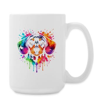 Dachshund Dackel | Pop Art Hund - Große Tasse 440 ml - Weiß - Rechts
