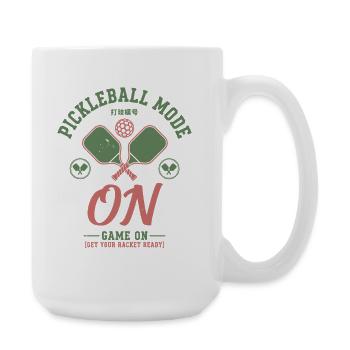 Mode Pickleball sur le jeu sur Joueur de Pickleball Drôle - Grande tasse 440 ml - blanc - Droite