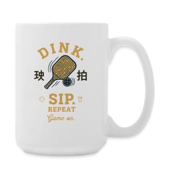 Joueur drôle de pickleball pickleball - Grande tasse 440 ml - blanc - Droite