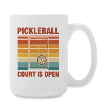 Le terrain de pickleball est ouvert pour le joueur drôle de pickle ball - Grande tasse 440 ml - blanc - Droite