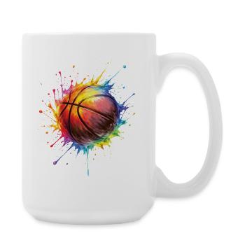 Basketball - Basketball Style Painting - Large Mug 440 ml - white - Right