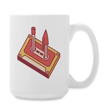80's & 90's Retro Party Costume Cassette - Large Mug 440 ml - white - Right