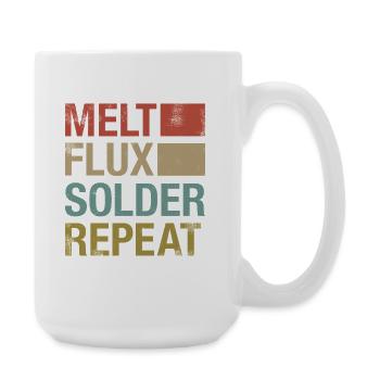 Soldering PCB Melt Flux Solder Electronics Hobby Retro - Large Mug 440 ml - white - Right