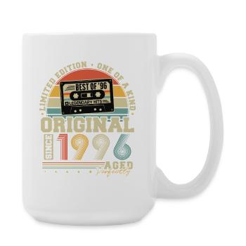 Anniversaire rétro vintage vintage original de 1996 - Grande tasse 440 ml - blanc - Droite