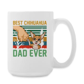 Best Chihuahua Dad Ever Retro Tee - Large Mug 440 ml - white - Right