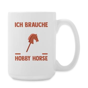 Steckenpferd Hobbyhorse Hobby Horsing - Große Tasse 440 ml - Weiß - Rechts