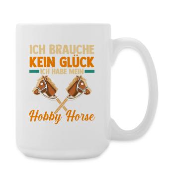 Steckenpferd Hobbyhorse Hobby Horsing - Große Tasse 440 ml - Weiß - Rechts