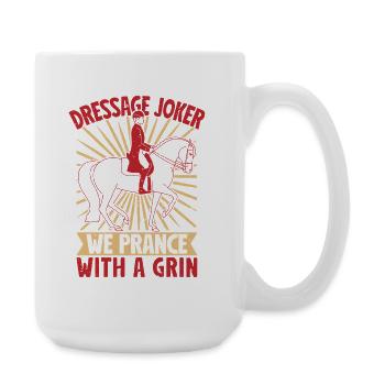 Hobby Horse Rider Dressage Joker English Riding - Large Mug 440 ml - white - Right