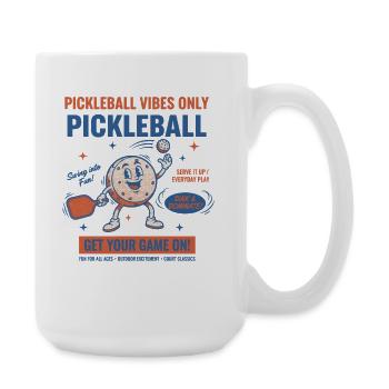 Pickleball Funny Player Pickle Ball Vibes Only - Large Mug 440 ml - white - Right
