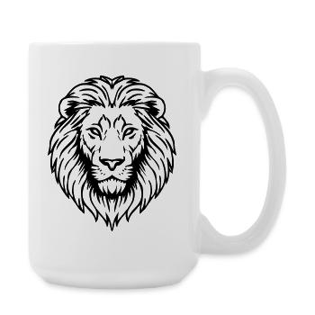 illustration de lion - Grande tasse 440 ml - blanc - Droite