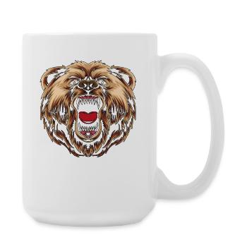 T-shirt Maman Ours – Cadeau pour les mamans - Grande tasse 440 ml - blanc - Droite