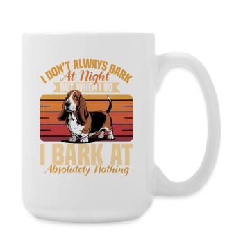 Funny Dog Breed Basset Hound - Large Mug 440 ml - white - Right