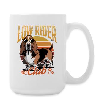 Funny Dog Breed Basset Hound - Large Mug 440 ml - white - Right
