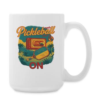 Pickleball Mode On Funny Player Love Pickleball - Large Mug 440 ml - white - Right