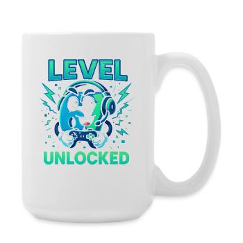 Level 67 Unlocked Six Seven Italian Brainrot Gamer - Große Tasse 440 ml - Weiß - Rechts