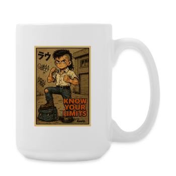 Kenne deine Grenzen Street Kid - Große Tasse 440 ml - Weiß - Rechts