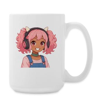 Vintage Japanischer Bigfoot Gamer Anime Gaming - Große Tasse 440 ml - Weiß - Rechts