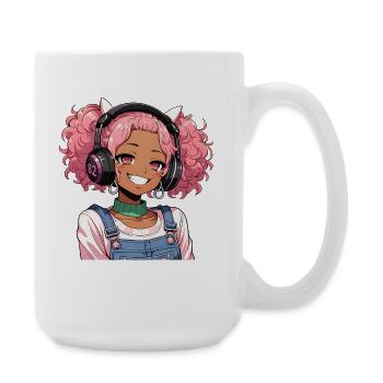 Vintage Japanischer Bigfoot Gamer Anime Gaming - Große Tasse 440 ml - Weiß - Rechts