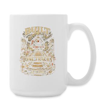 Chemin de fer miniature : une voie à la fois - Grande tasse 440 ml - blanc - Droite