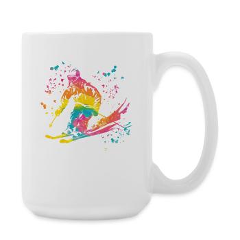 Ski alpin Sports d’hiver Ski nordique - Grande tasse 440 ml - blanc - Droite