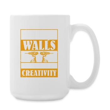 Drywall Drywall Builder Drywall Fitter - Large Mug 440 ml - white - Right