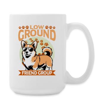 Corgi de race de chien drôle - Grande tasse 440 ml - blanc - Droite
