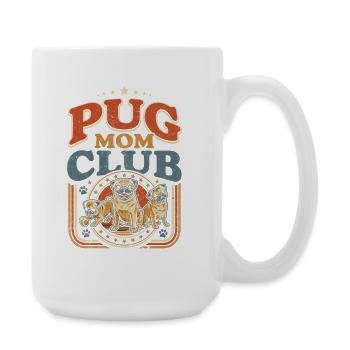 Pug Mama Club Logo - Grande tasse 440 ml - blanc - Droite