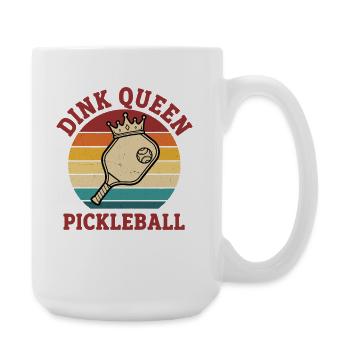 Pickleball Dink Queen Funny Player Love Pickleball - Large Mug 440 ml - white - Right