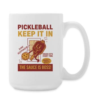 Pickleball Keep It In Funny Player Love Pickleball - Large Mug 440 ml - white - Right