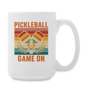 Pickleball-Spiel über den lustigen Spieler Pickle Ball - Große Tasse 440 ml - Weiß - Rechts