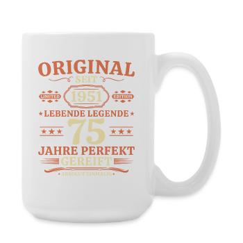 Original 1951 – Lebende Legende 75. Geburtstag - Große Tasse 440 ml - Weiß - Rechts