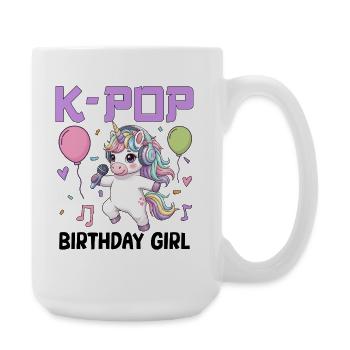 K Pop Birthday Girl - Large Mug 440 ml - white - Right