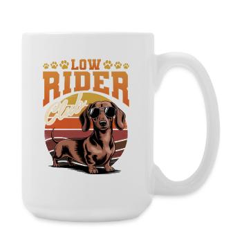 Teckel de race de chien drôle - Grande tasse 440 ml - blanc - Droite