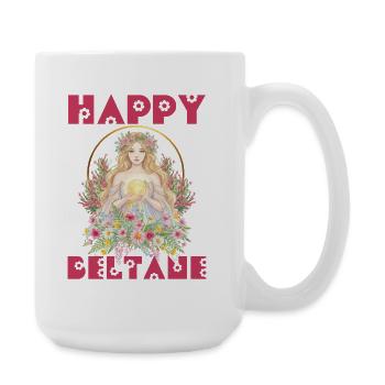 Joyeuses bénédictions de Beltane Festival de la fête du 1er mai Pagan - Grande tasse 440 ml - blanc - Droite