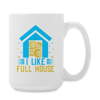 Bingo Game I Like Full House Bingo - Large Mug 440 ml - white - Right