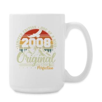 Original 2008 Vintage Vintage Birthday Gift - Large Mug 440 ml - white - Right