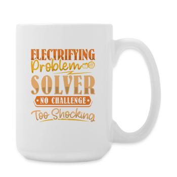 Electrician, Electronics Technician, Electrician - Large Mug 440 ml - white - Right
