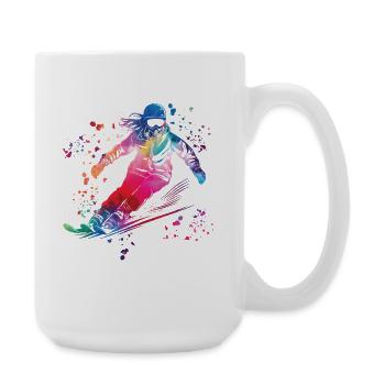 Ski alpin Sports d’hiver Ski nordique - Grande tasse 440 ml - blanc - Droite