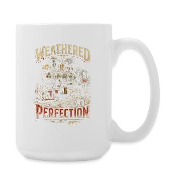 Chemin de fer miniature vieilli à la perfection - Grande tasse 440 ml - blanc - Droite