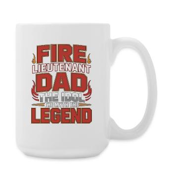 Lieutenant des pompiers Papa L’idole L’Officier de secours - Grande tasse 440 ml - blanc - Droite