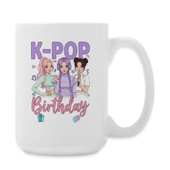 K Pop Birthday Squad - Large Mug 440 ml - white - Right