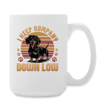 Teckel de race de chien drôle - Grande tasse 440 ml - blanc - Droite
