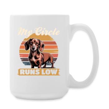 Teckel de race de chien drôle - Grande tasse 440 ml - blanc - Droite