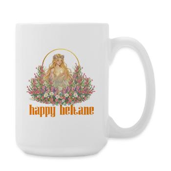 Joyeuses bénédictions de Beltane Célébrations du 1er mai Pagans - Grande tasse 440 ml - blanc - Droite