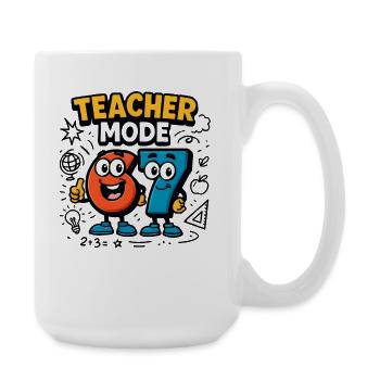 Six Seven 67 Lehrer Mode Schule Humor Lustig Meme - Große Tasse 440 ml - Weiß - Rechts