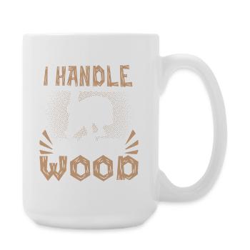 Jeux écossais des Highlands : je manipule un bois massif - Grande tasse 440 ml - blanc - Droite