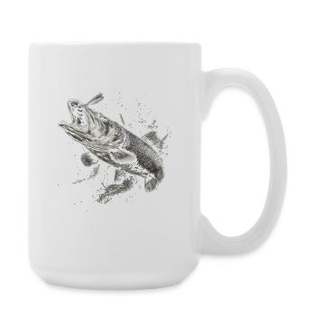 Hecht Angler - Große Tasse 440 ml - Weiß - Rechts