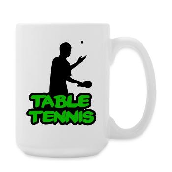 Neon Graffiti Table Tennis Lettering - Large Mug 440 ml - white - Right