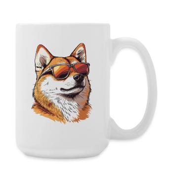 Sunglass Shiba Inu - Large Mug 440 ml - white - Right